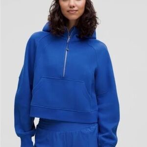 Lululemon Blue Cropped Oversized Sweatshirt